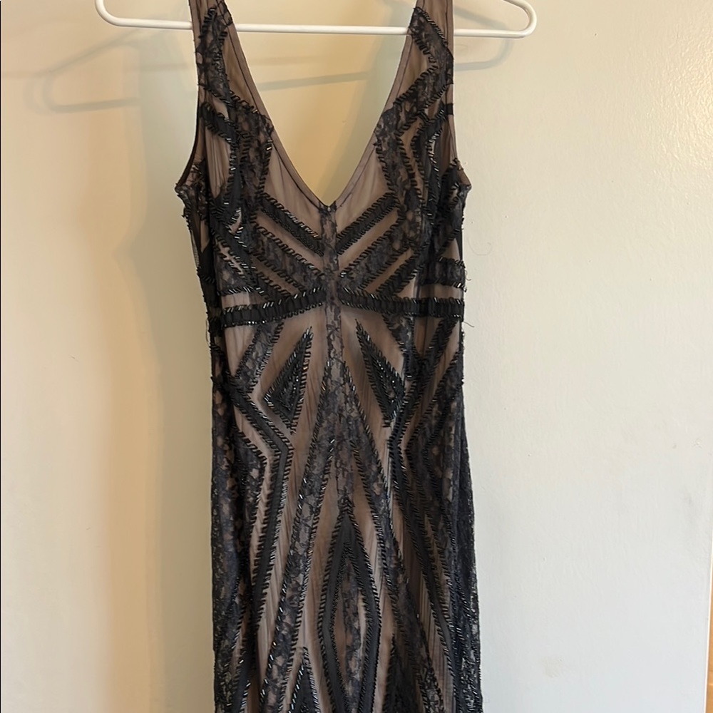 Marciano by GUESS Vintage Black and Nude Maxi Dress